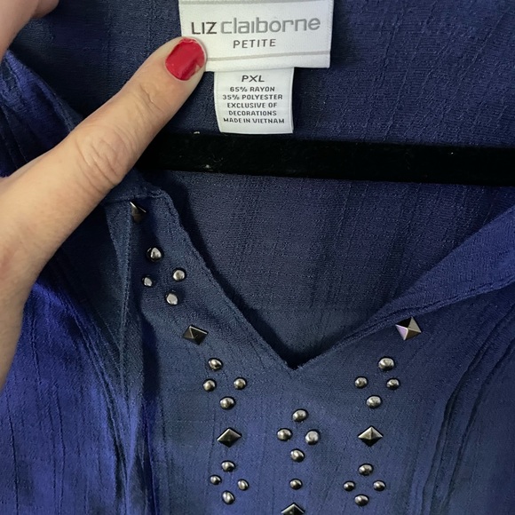 Liz Claiborne embellished top - Picture 3 of 3